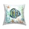 Tropical Striped Fish Decorative Printed Throw Pillow Design by Carol Robinson, 18 x 7 x 18